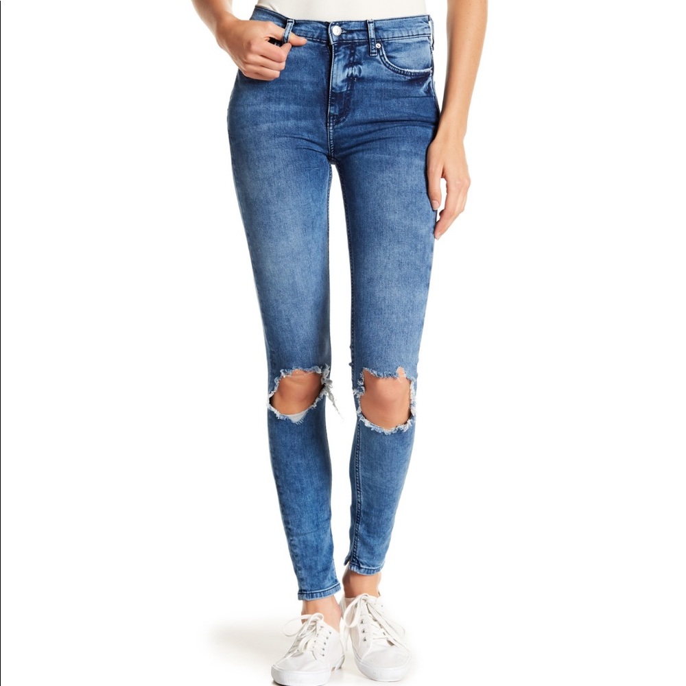 Free People Busted Knee Skinny Jeans